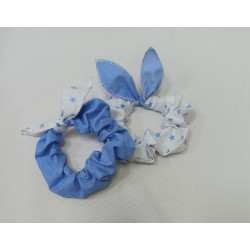 Scrunchies cielo, packs de 2