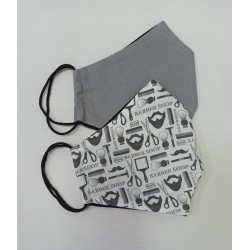 Pack 2 Mascarillas hombre gris