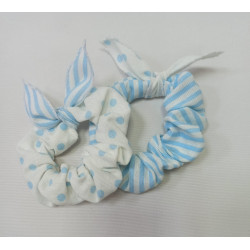 Scrunchies celeste, packs de 2